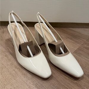 Eileen Fisher Women's Cream Slingback Heels